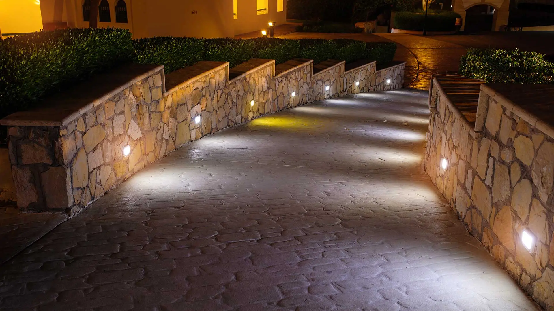 Outdoor lighting installation is a very popular service for us throughout our service areas.