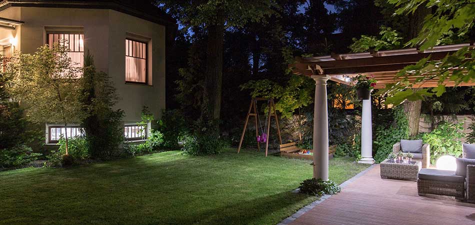 Our latest client in Geneva wanted us to incorporate uplighting and spotlighting into their outdoor lighting installation project.